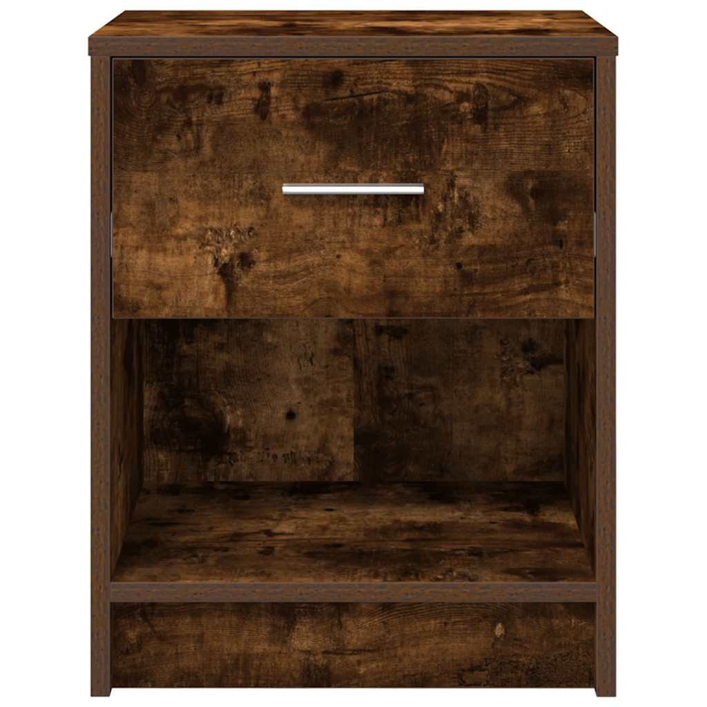 Comodini 2 pz con Cassetto Rovere Fumo 40x34x50 cm
