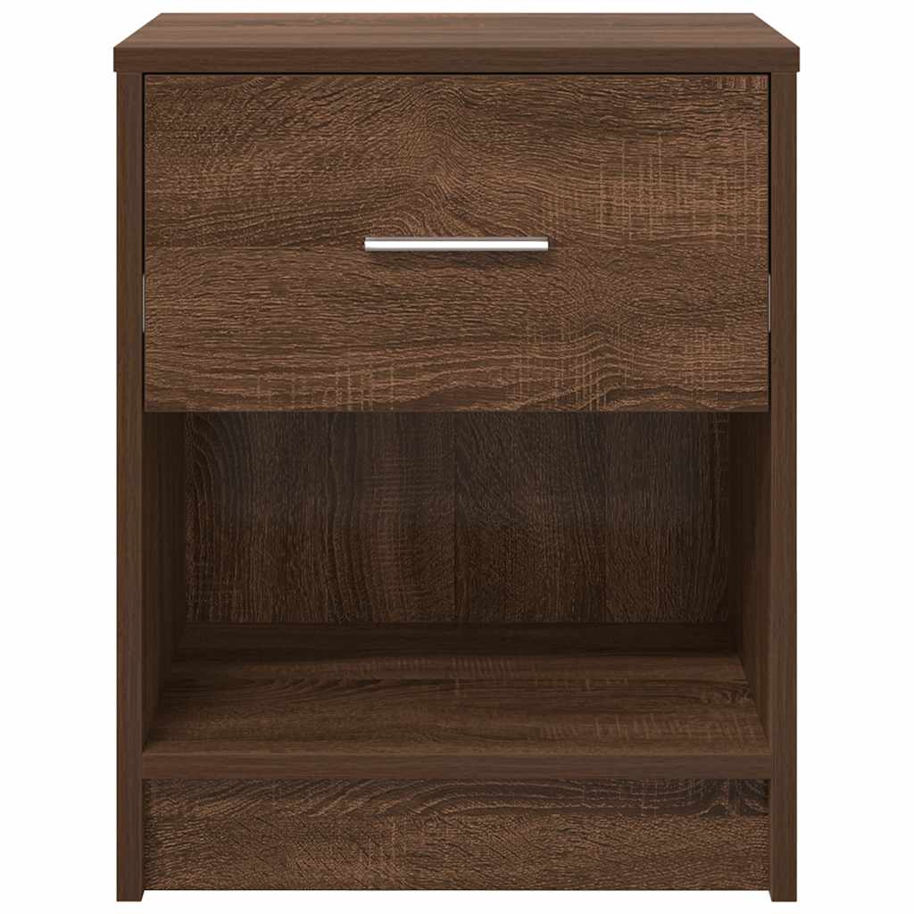 Comodino con Cassetto Rovere Marrone 40x34x50 cm
