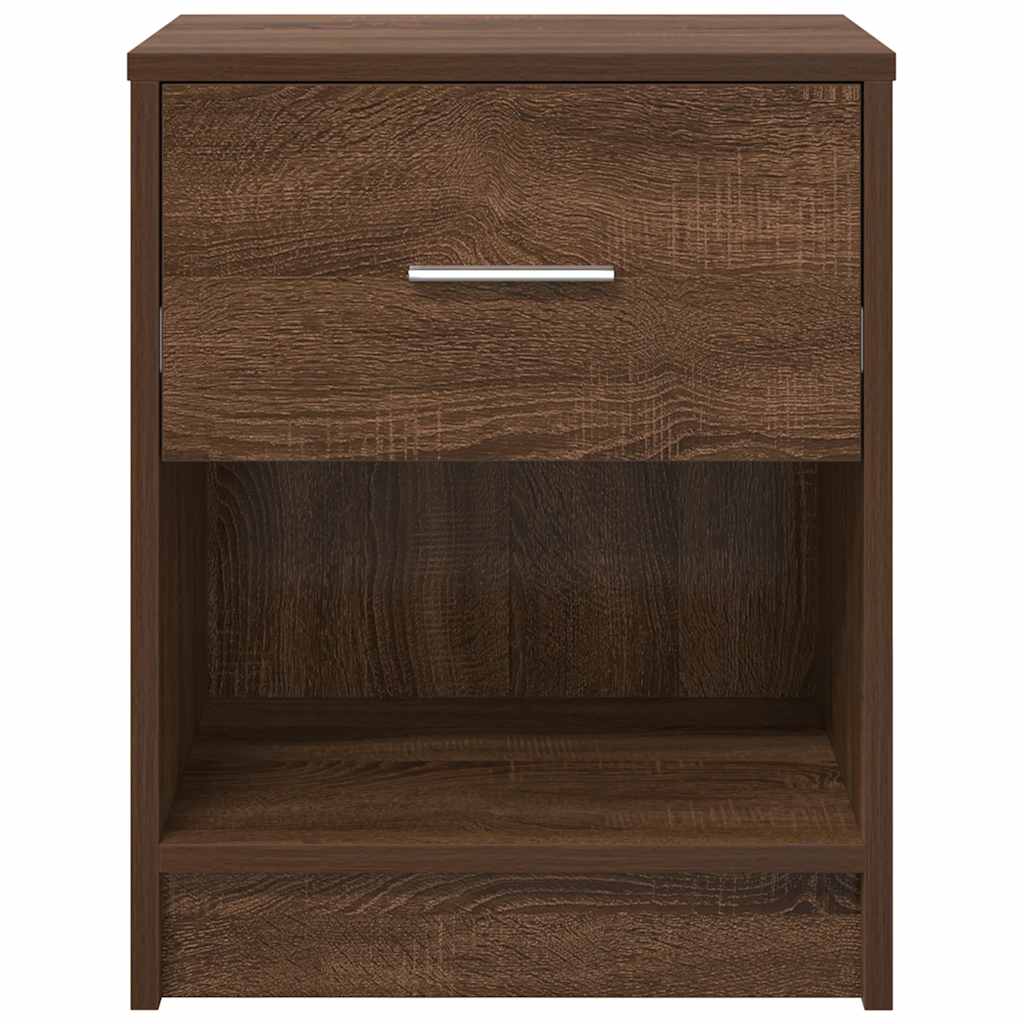 Comodini 2 pz con Cassetto Rovere Marrone 40x34x50 cm