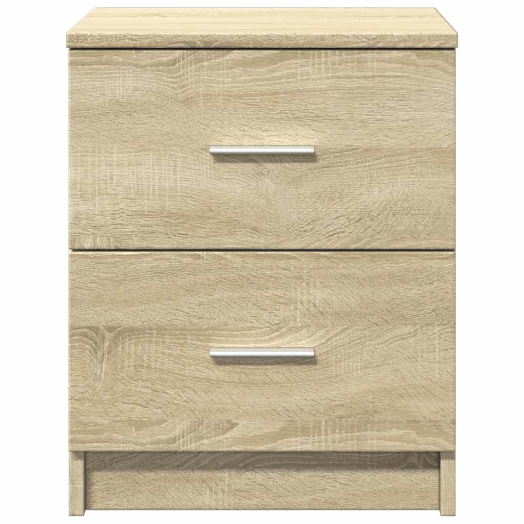 Comodini 2 pz con 2 Cassetti Rovere Sonoma 40x36x50 cm