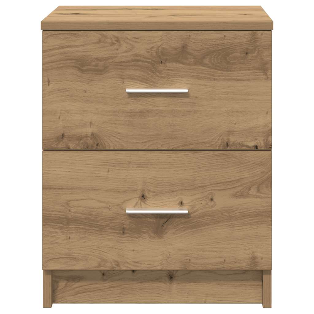 Comodino con 2 Cassetti Rovere Artigianale 40x36x50 cm