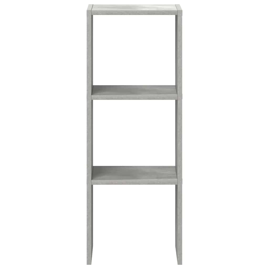 Libreria Impilabili Grigio Cemento 30x30x80cm Legno Multistrato