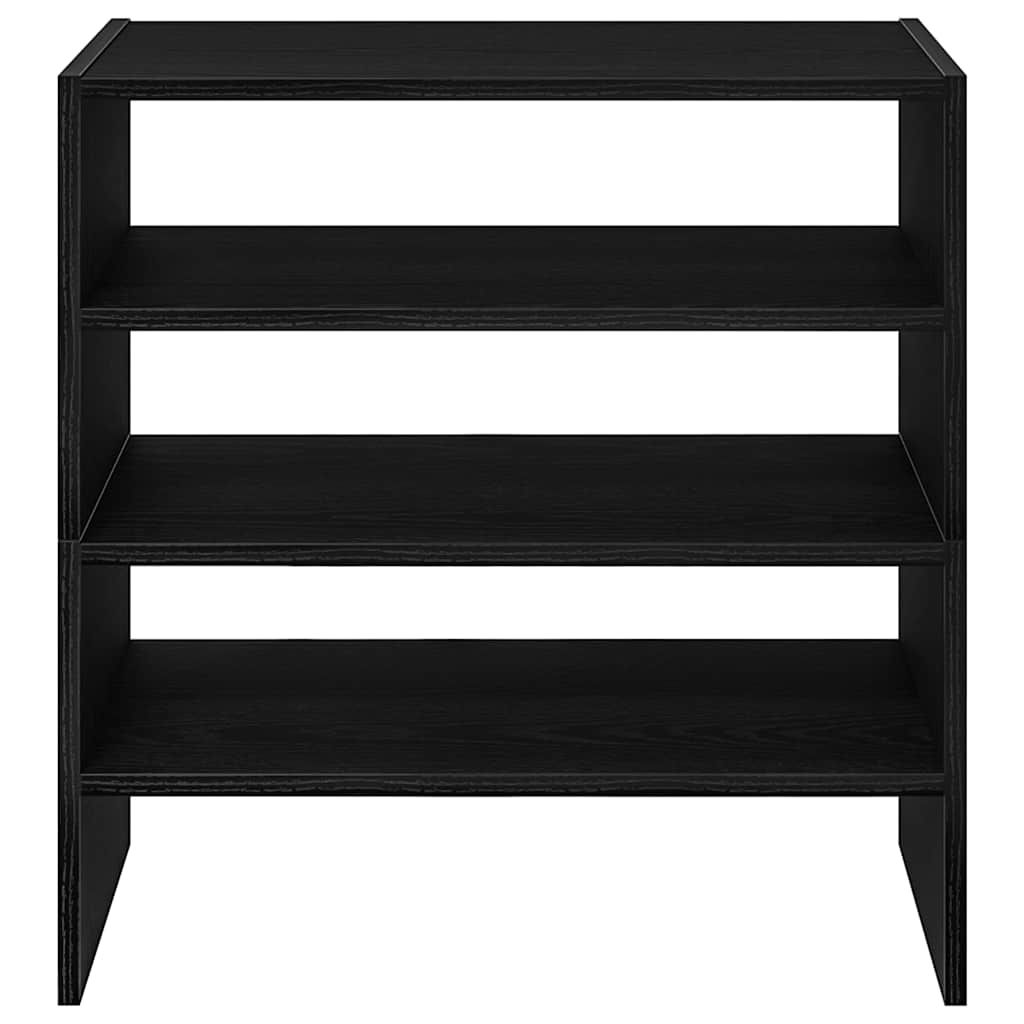 Scarpiere 2 pz Impilabili in Rovere Nero 60x30x30,5 cm