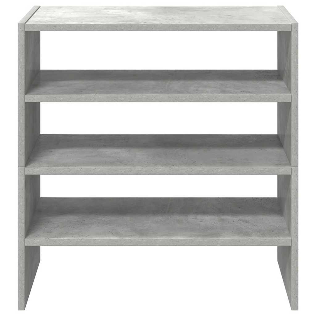 Scarpiere 2 pz Impilabili Grigio Cemento 60x30x30,5 cm