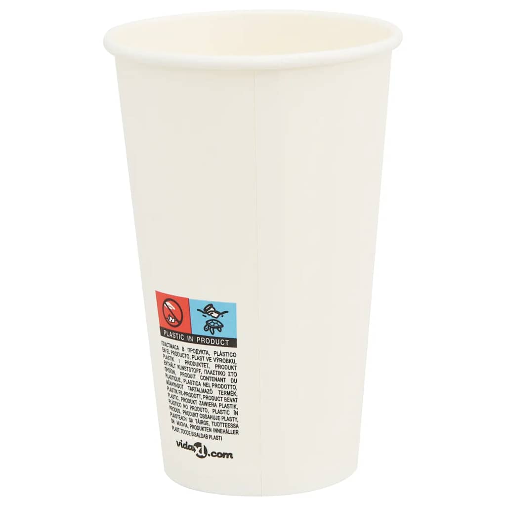 Bicchieri da Caffè in Carta 1000 pz 16oz 400ml Bianco