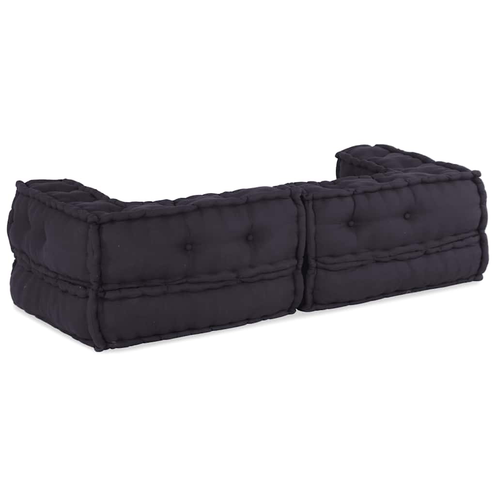 Divano Modulare a 2 Posti Antracite 140x70x36 in Tessuto