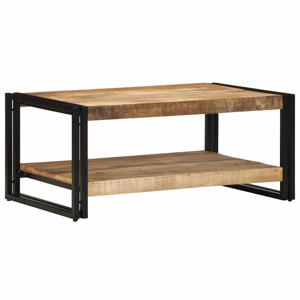 Tavolino da Salotto 90x50x38 cm Legno Massello di Mango Grezzo