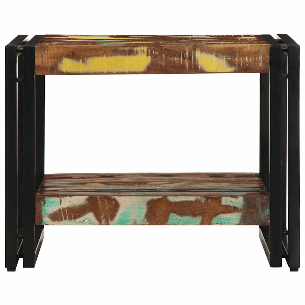 Tavolino Salotto Multicolore 50x50x38cm Legno Massello Recupero