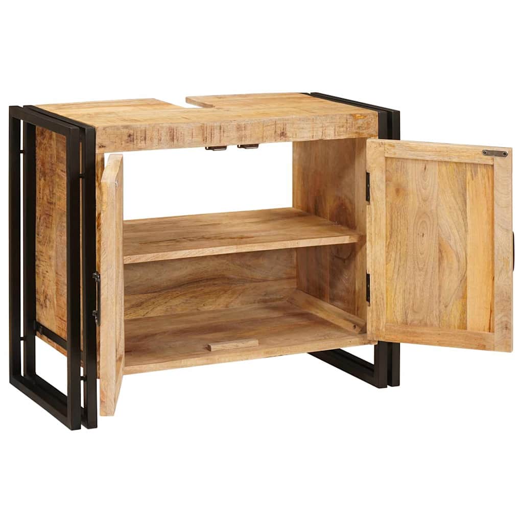 Armadio sottolavello con porta Marrone Legno di mango massello