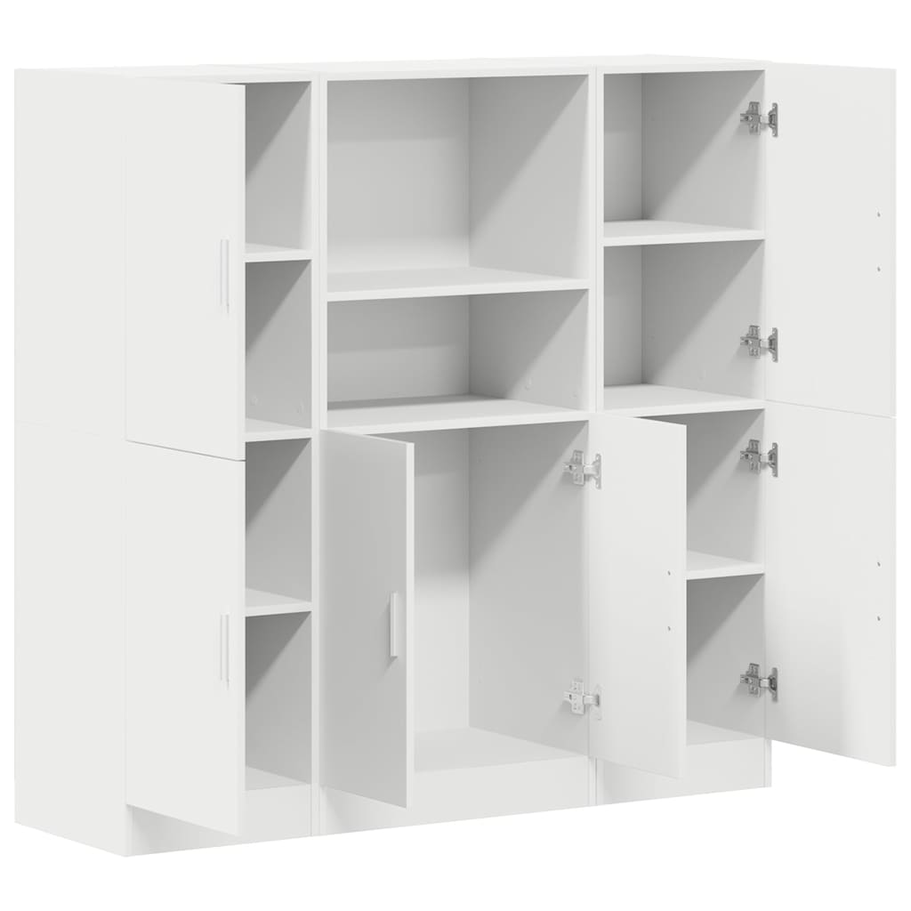 Set di Mobili da Cucina 3 pz Bianco in Truciolato