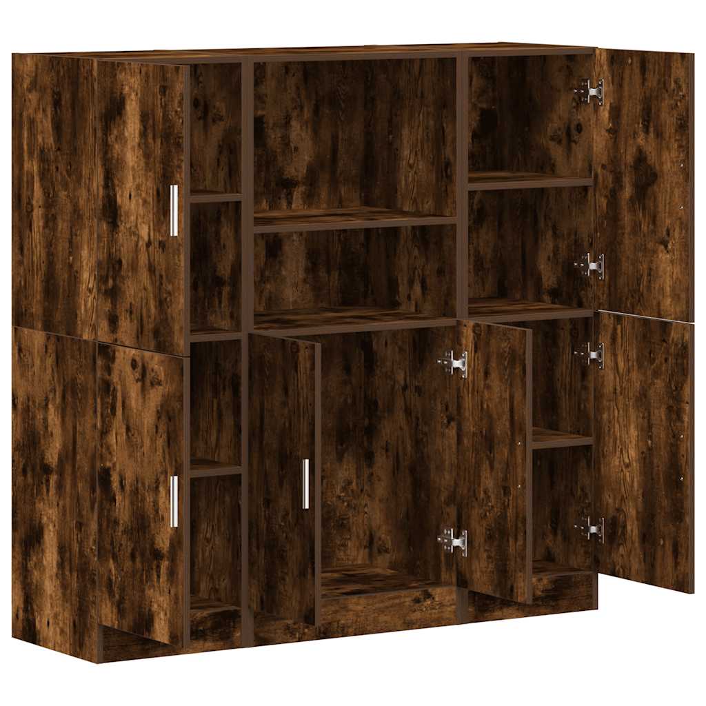 Set di Mobili da Cucina 3 pz Rovere Fumo in Truciolato