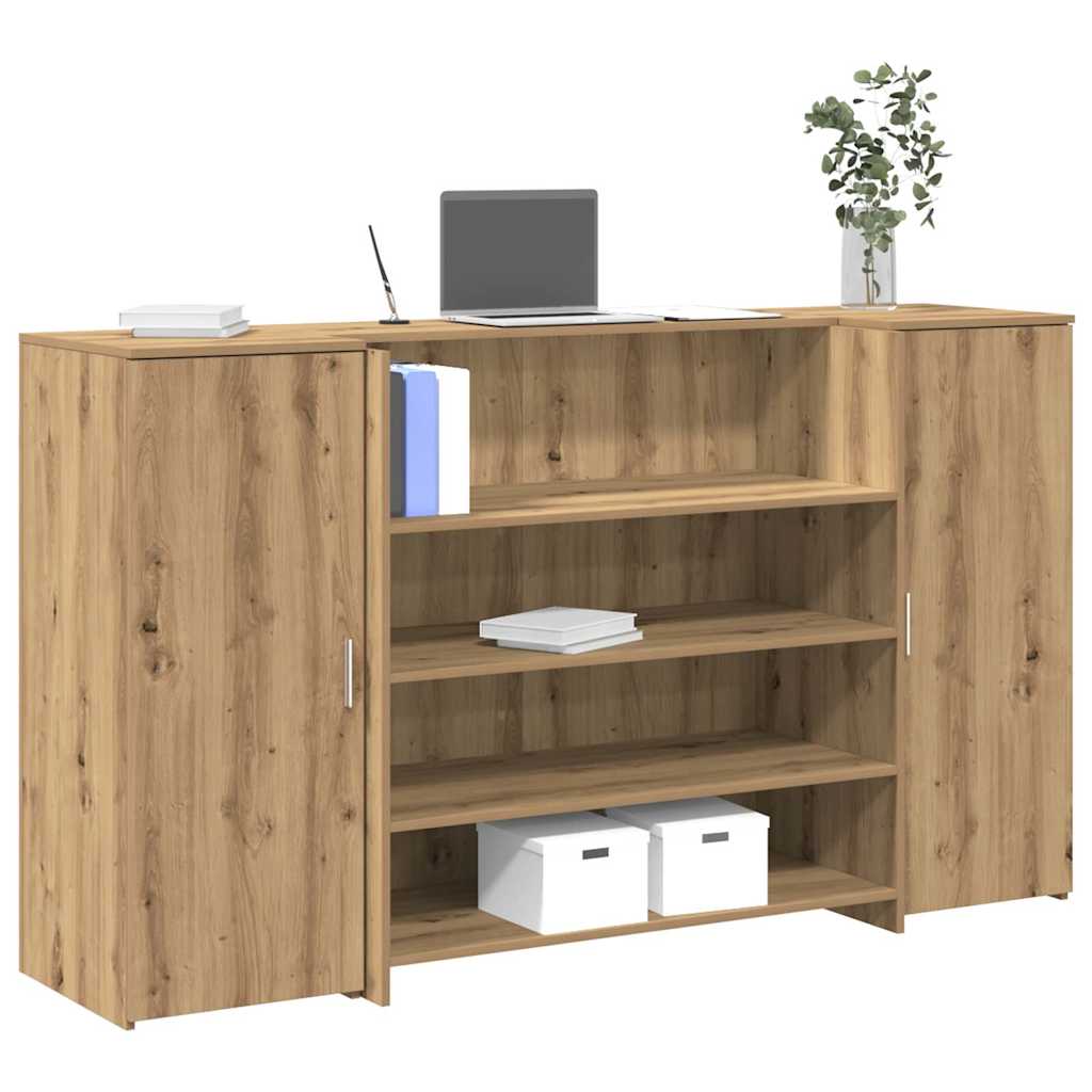 Banco Reception Rovere Artigianale 180x50x103,5cm in Truciolato
