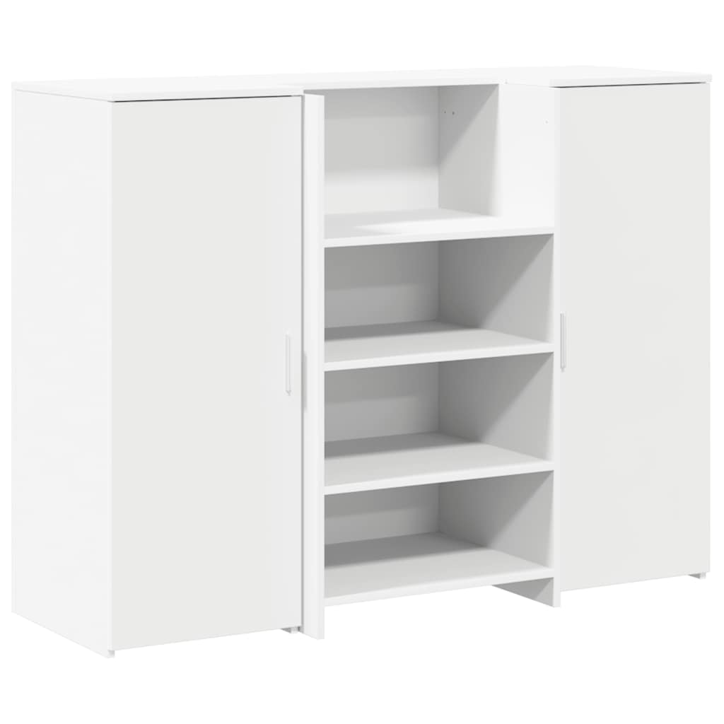 Banco Reception Bianco 135x50x103,5 cm in Legno Multistrato