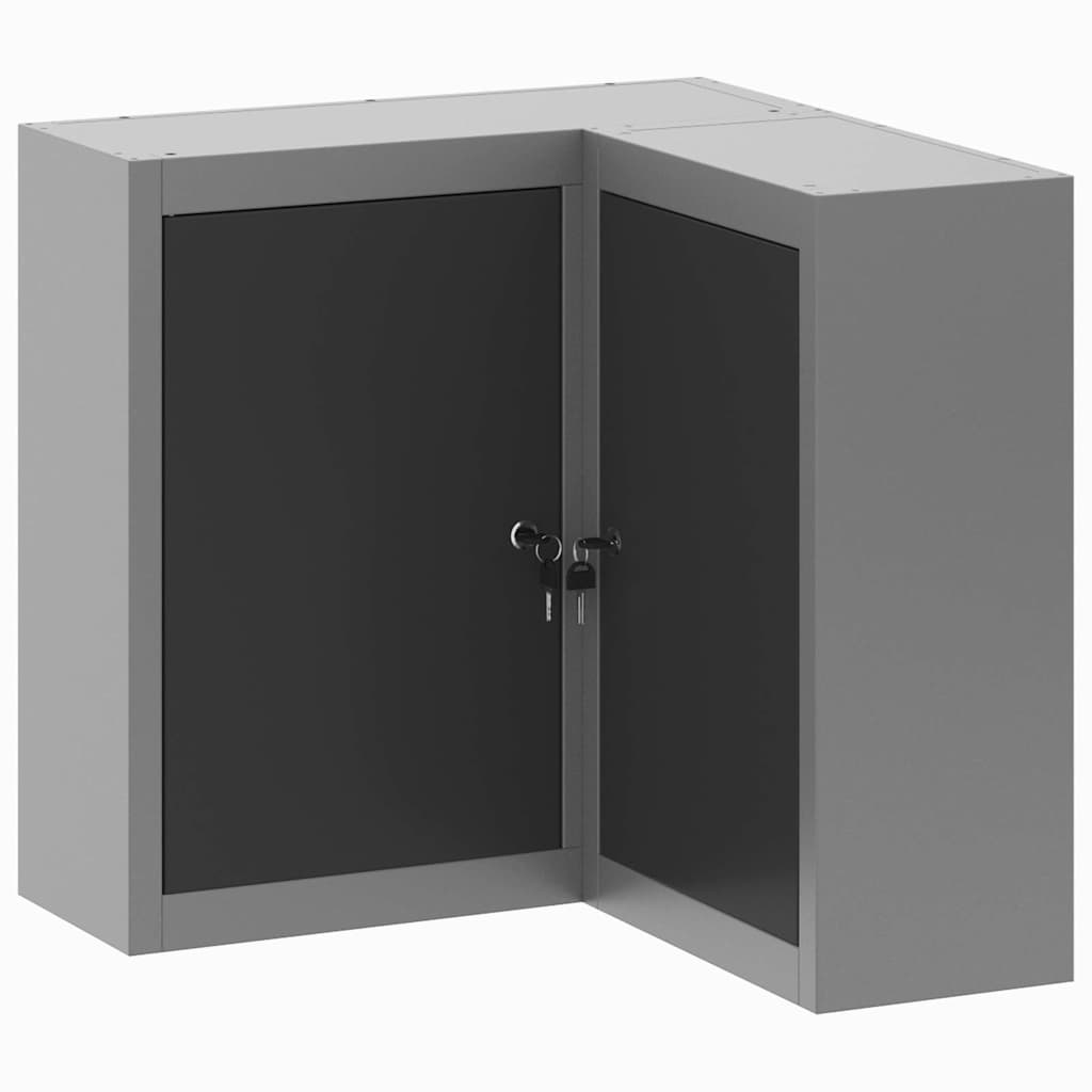 Mobile per attrezzi con blocco Nero e Grigio 55 x 55 x 55 cm