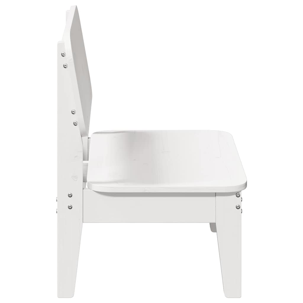 Sedia da Giardino Bianca 60x52,5x72cm in Legno Massello di Pino