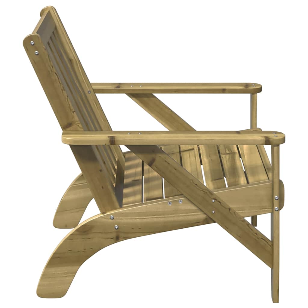 Sedia Adirondack da Giardino in Legno Impregnato di Pino