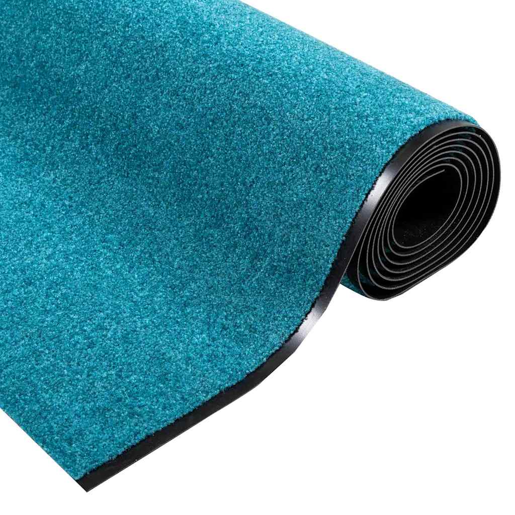 Tappetino Altro Ciano e Nero 120 x 400 cm Poliammide e PVC