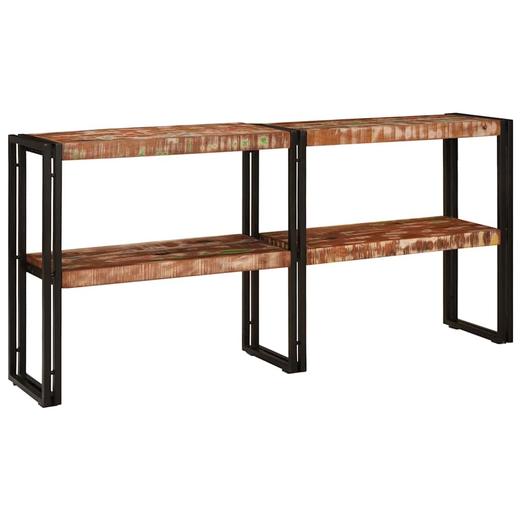 Tavolo consolle Multicolore Legno Recuperato Massello