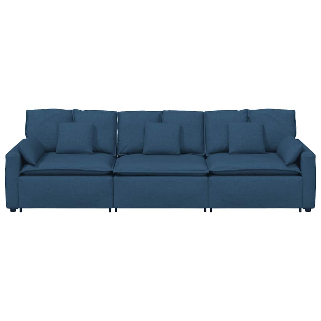 Divano Modulare con Cuscini Blu