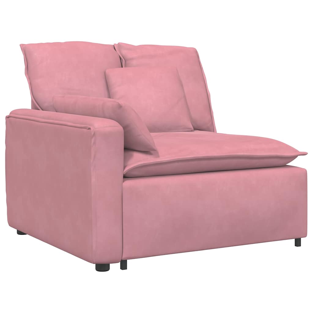 Divano Modulare con Cuscini Rosa