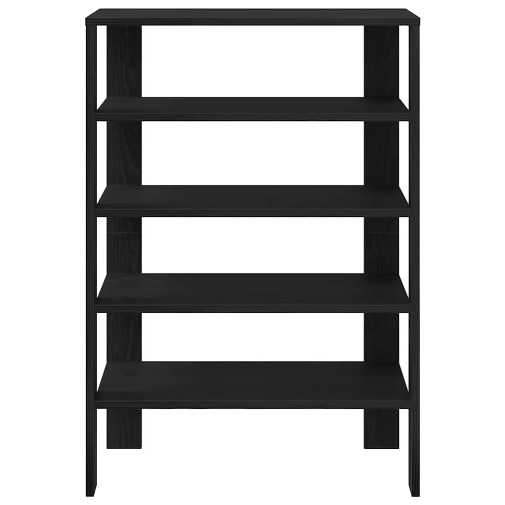 Scarpiera Nera 61x32x87,5 cm in Truciolato