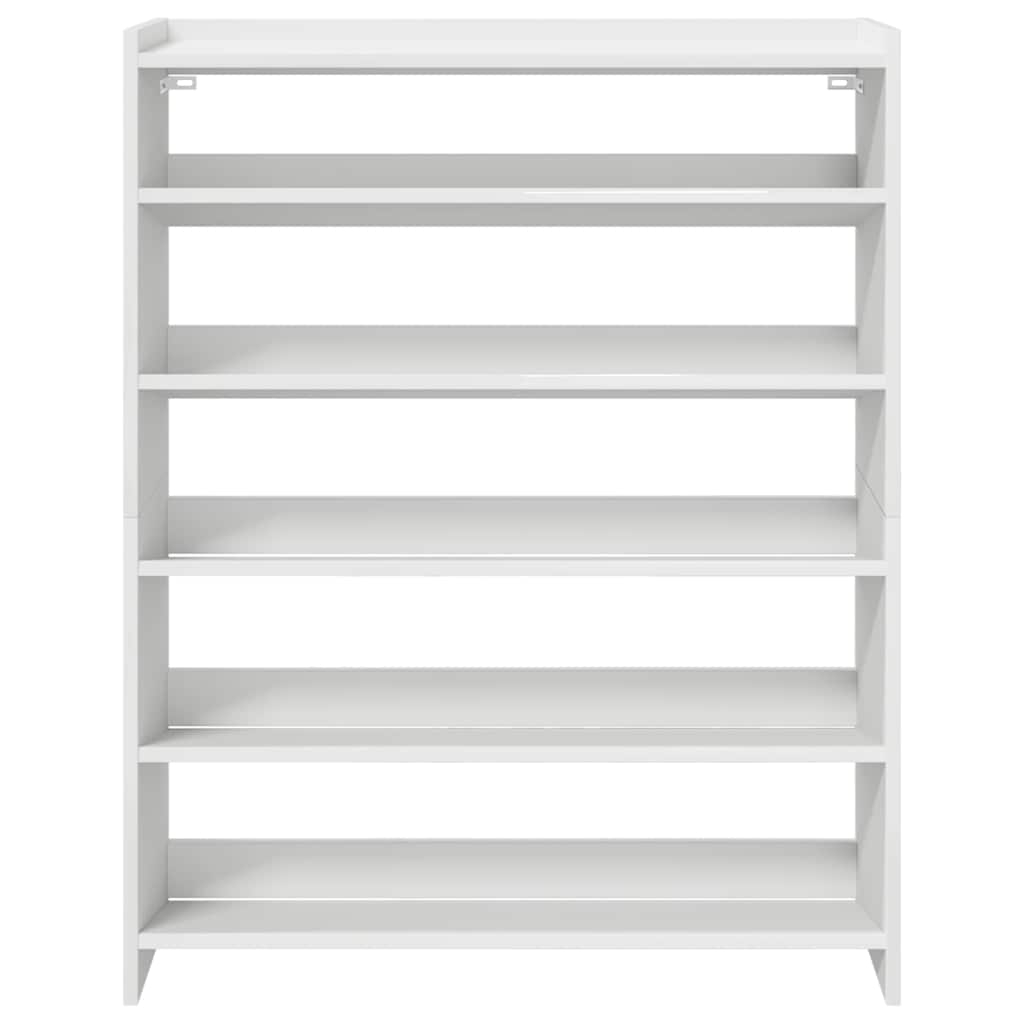 Scarpiera Bianca 80x25x100 cm in Legno Multistrato