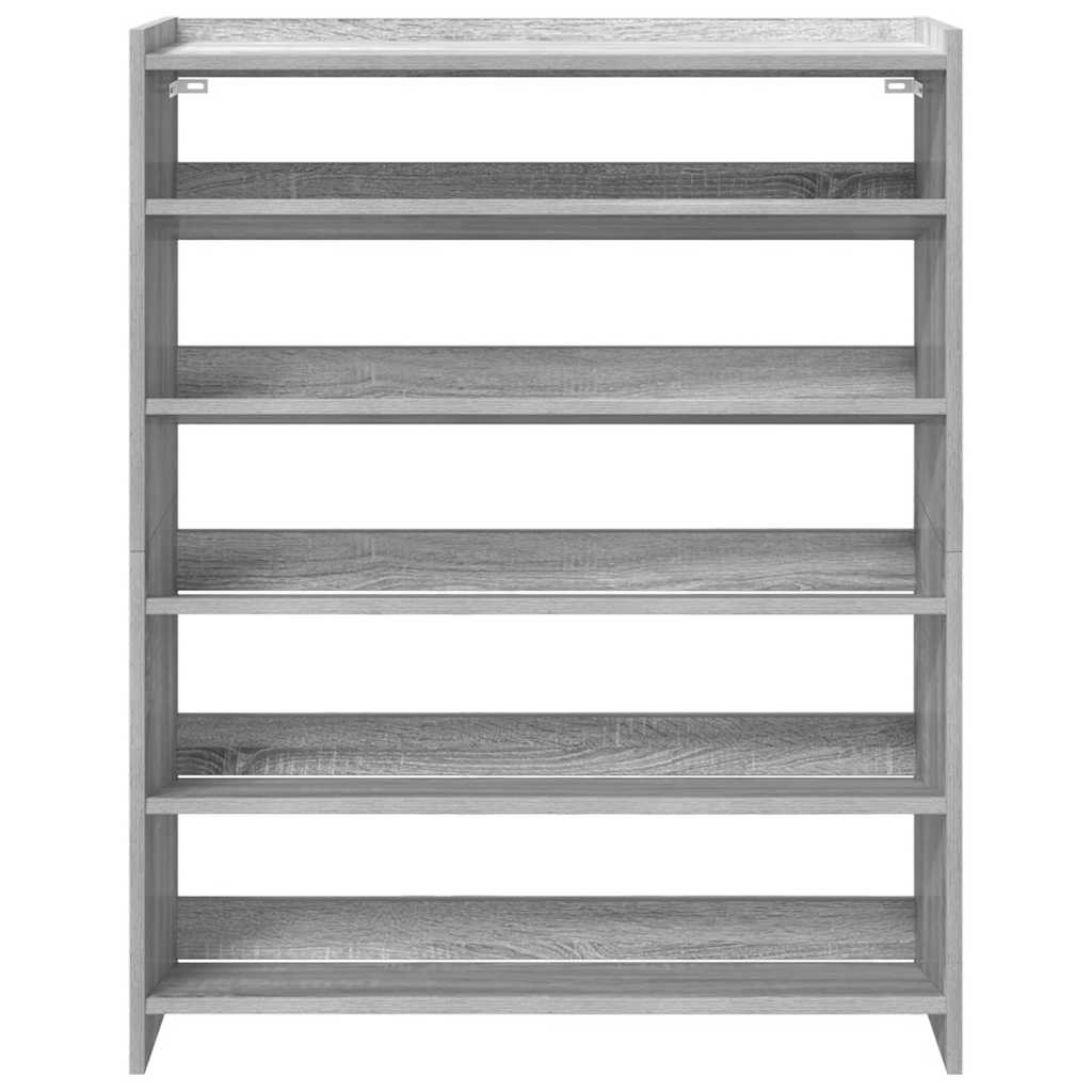Scarpiera Grigio Sonoma 80x25x100 cm in Legno Multistrato