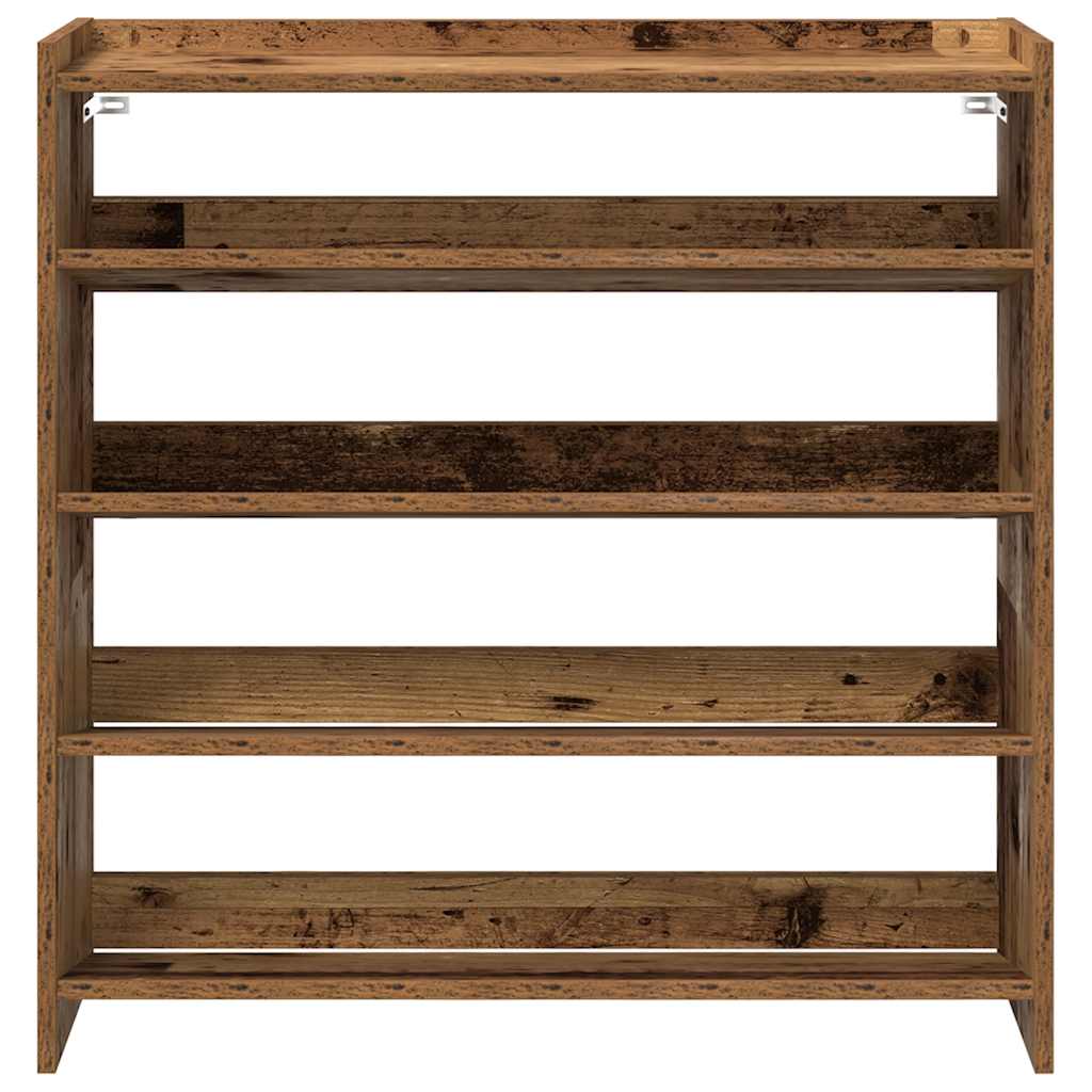 Scarpiera Legno Antico 80x25x81 cm in Legno Multistrato