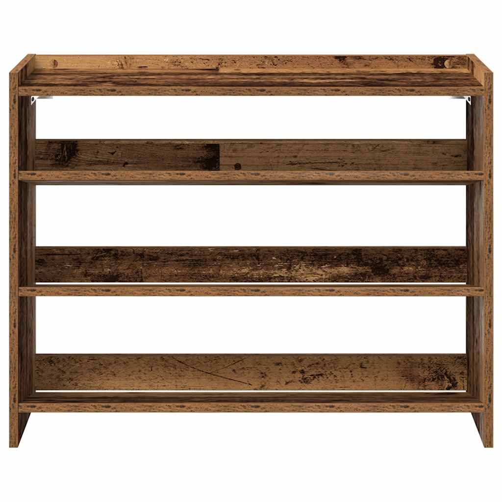 Scarpiera Legno Antico 80x25x62 cm in Legno Multistrato