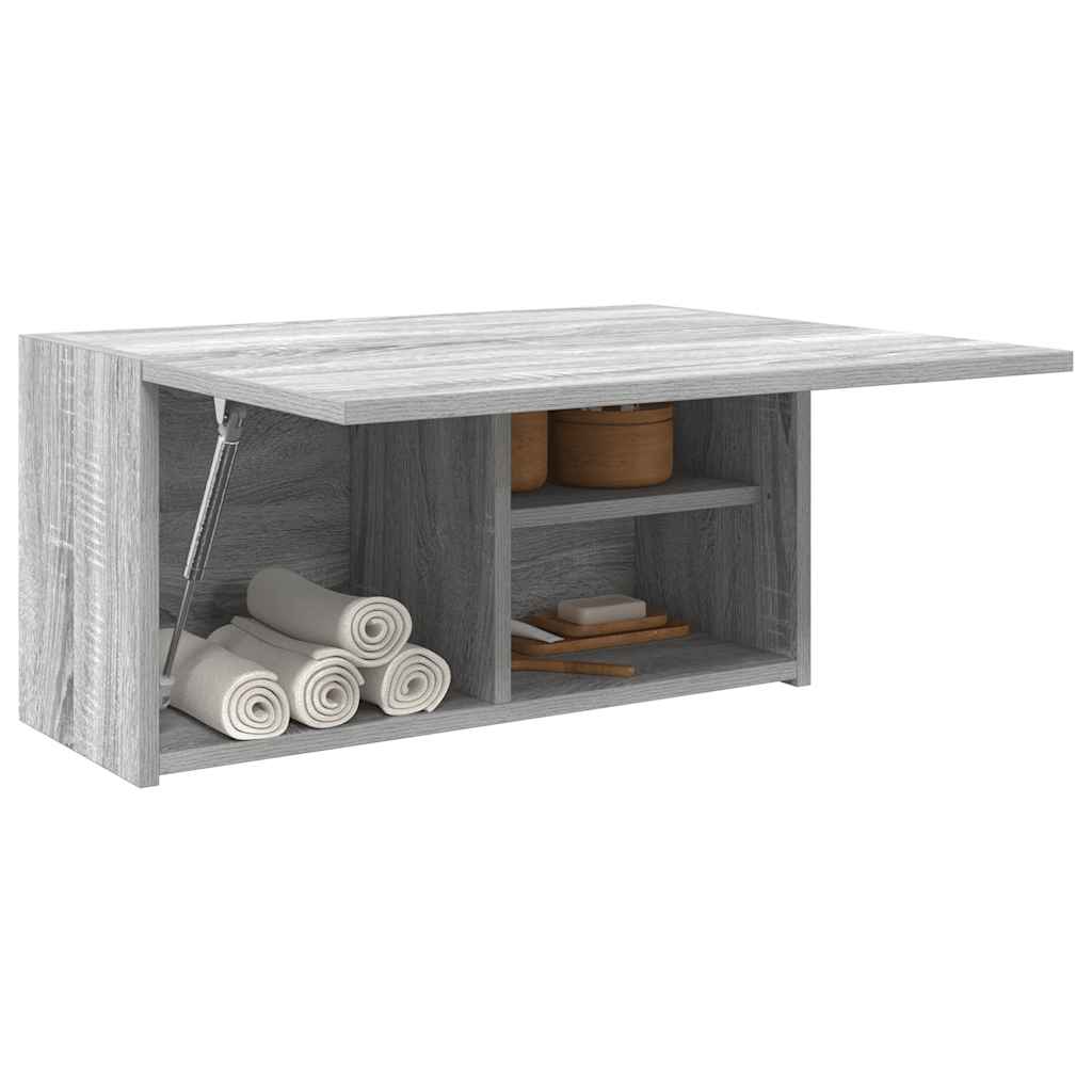 Armadietto Bagno Grigio Sonoma 60x25x30 cm in Legno Multistrato