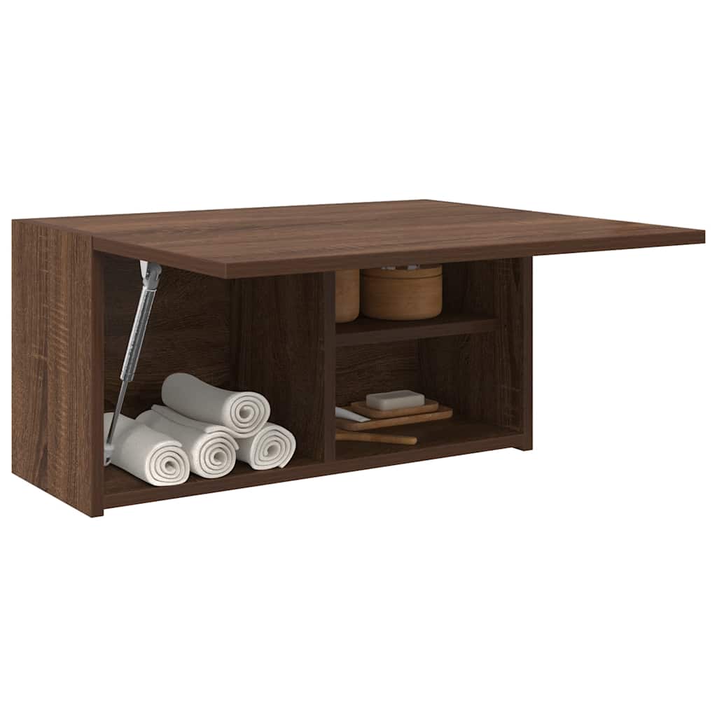 Armadietto Bagno Rovere Marrone 60x25x30cm in Legno Multistrato