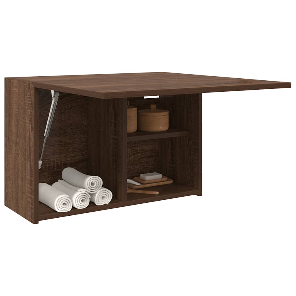 Armadietto Bagno Rovere Marrone 60x25x40cm in Legno Multistrato