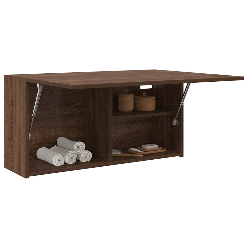 Armadietto Bagno Rovere Marrone 80x25x40 cm in Truciolato
