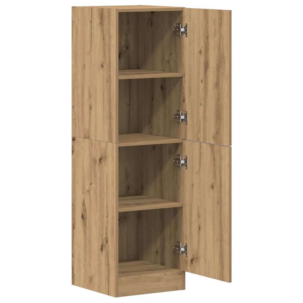 Armadietto Cucina Rovere Artigianale 38x41,5x131,5 cm in Legno