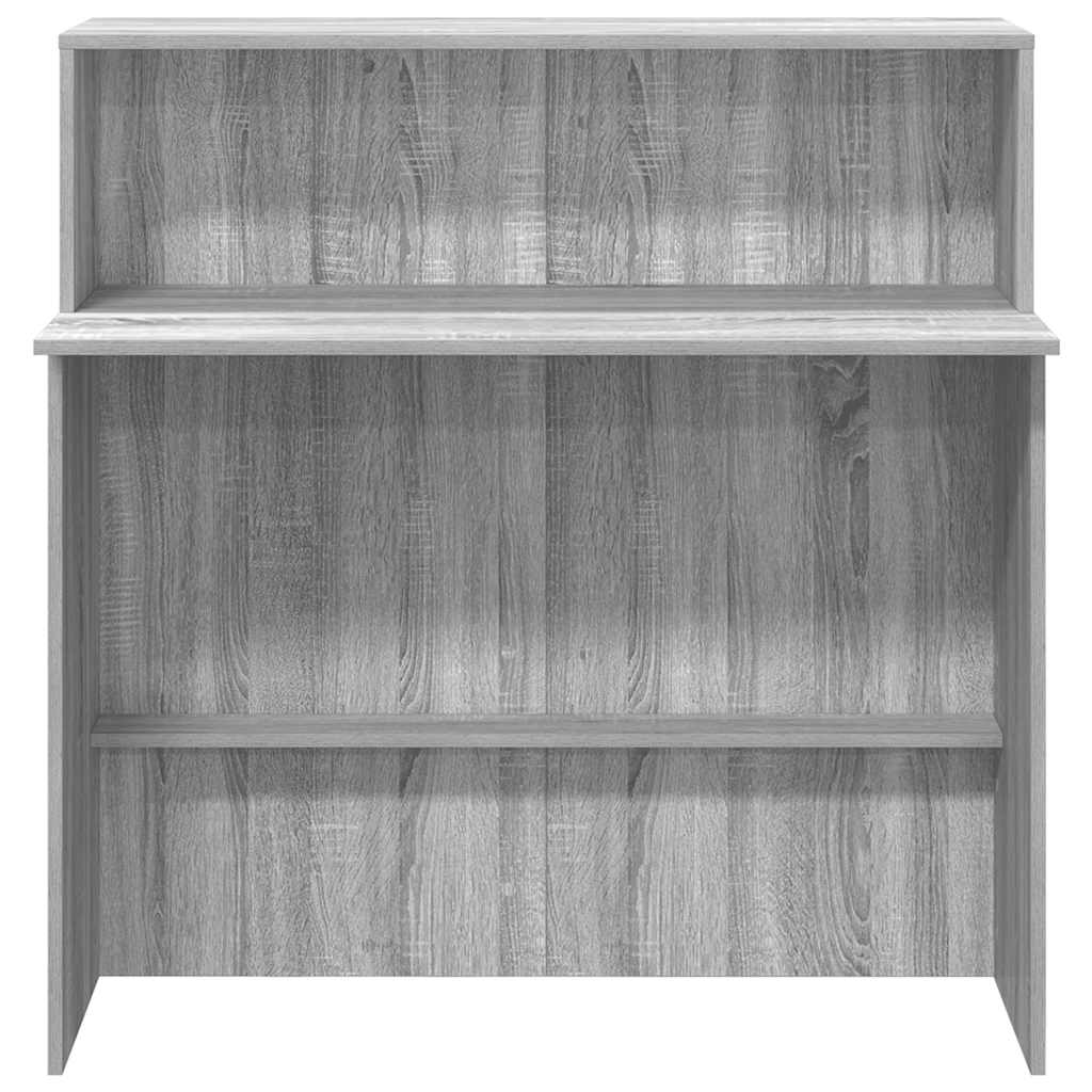 Banco Reception Grigio Sonoma 100x50x103,5 cm Legno Multistrato
