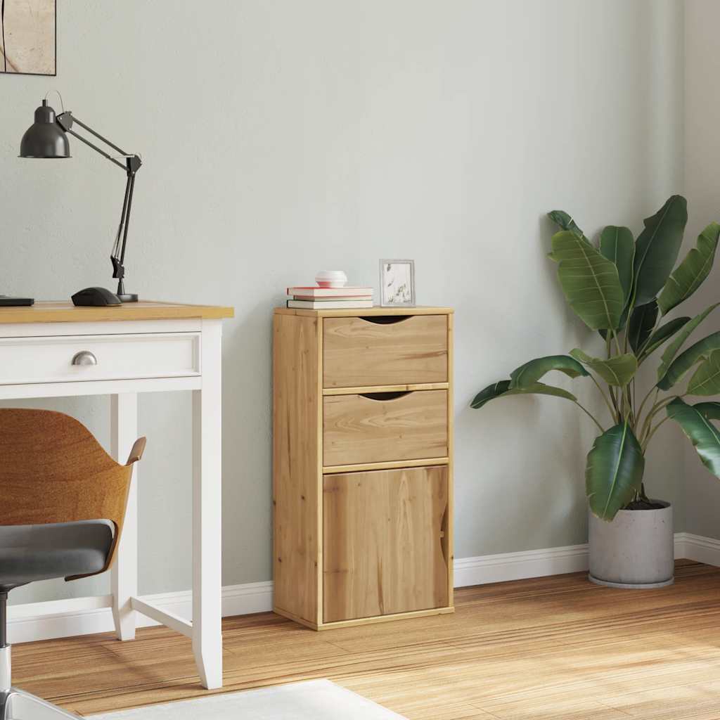 Armadietto Laterale con Cassetti ODDA 40x24x79 cm Legno di Pino