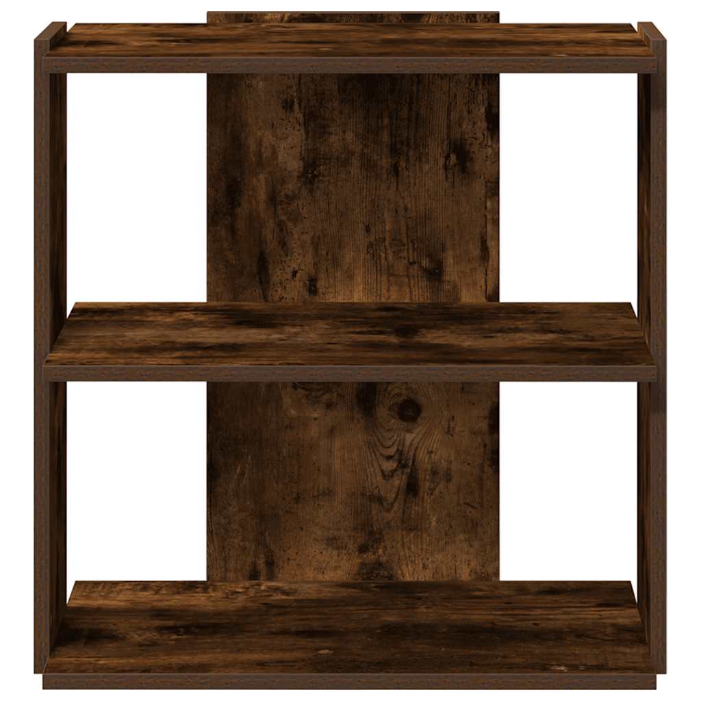 Libreria a 3 Ripiani Rovere Fumo 60x30x60 cm Legno Multistrato