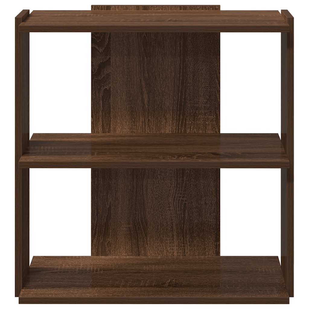 Libreria 3 Ripiani Rovere Marrone 60x30x60 cm Legno Multistrato