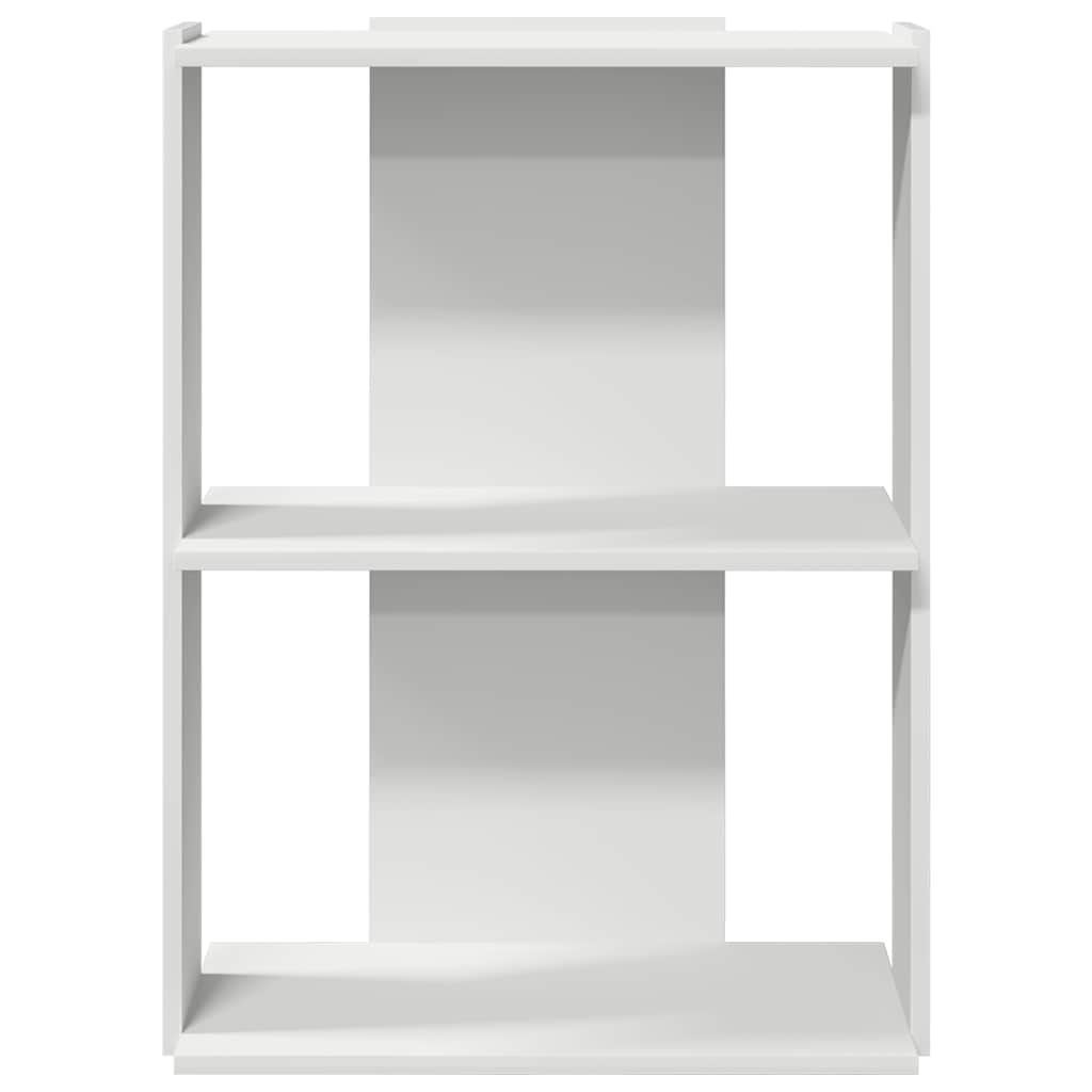 Libreria a 3 Ripiani Bianca 60x30x80 cm in Legno Multistrato