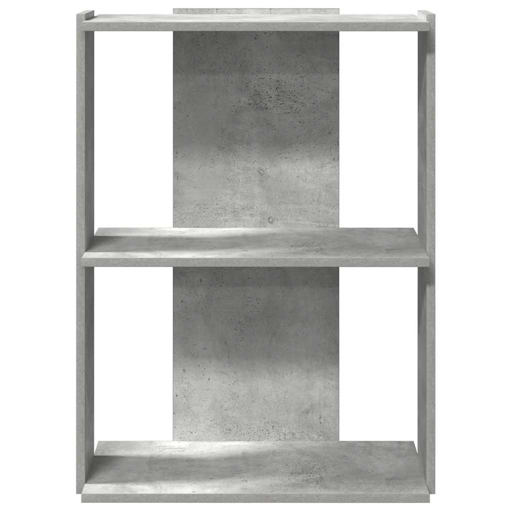 Libreria 3 Ripiani Grigio Cemento 60x30x80 cm Multistrato