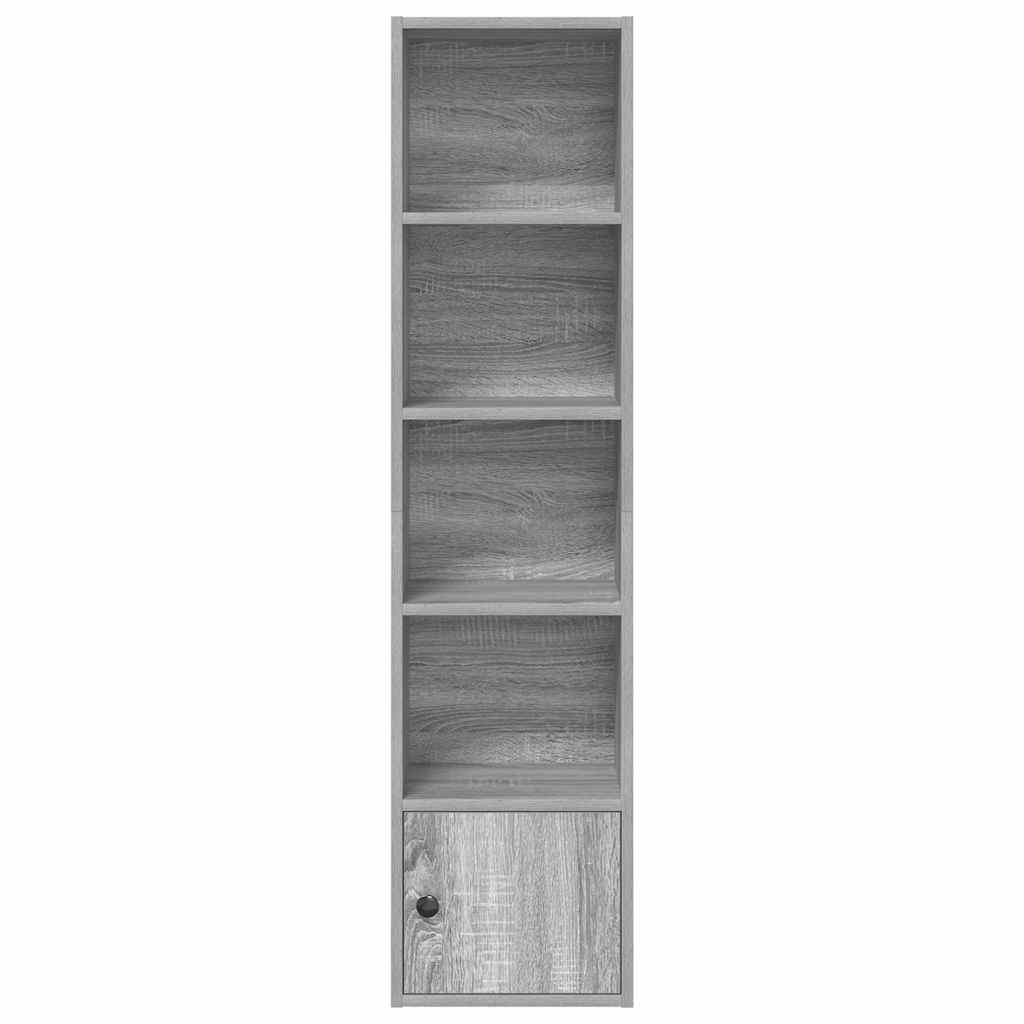 Libreria Grigio Sonoma 31x24x127 cm in Legno Multistrato