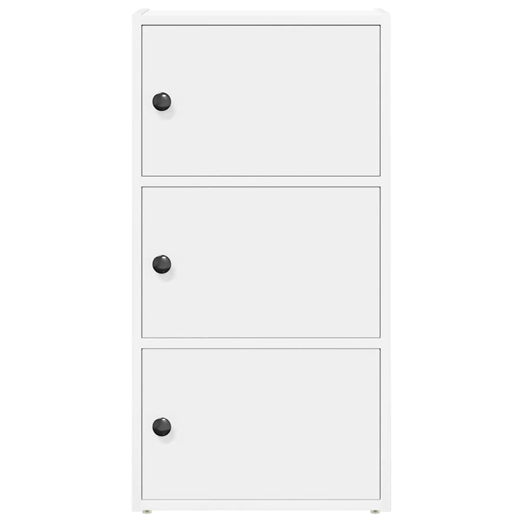 Libreria Bianca 40x24x77 cm in Legno Multistrato