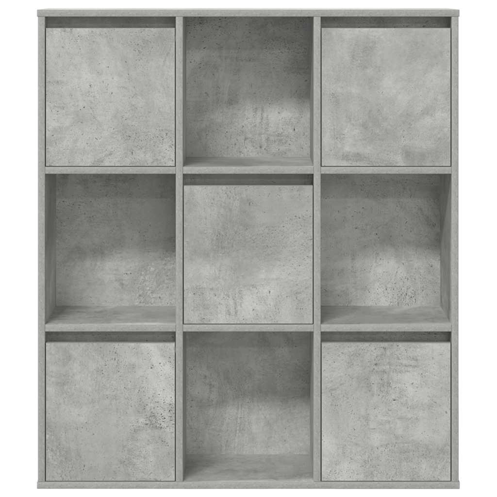 Libreria Grigio Cemento 89x24x101,5 cm in Legno Multistrato