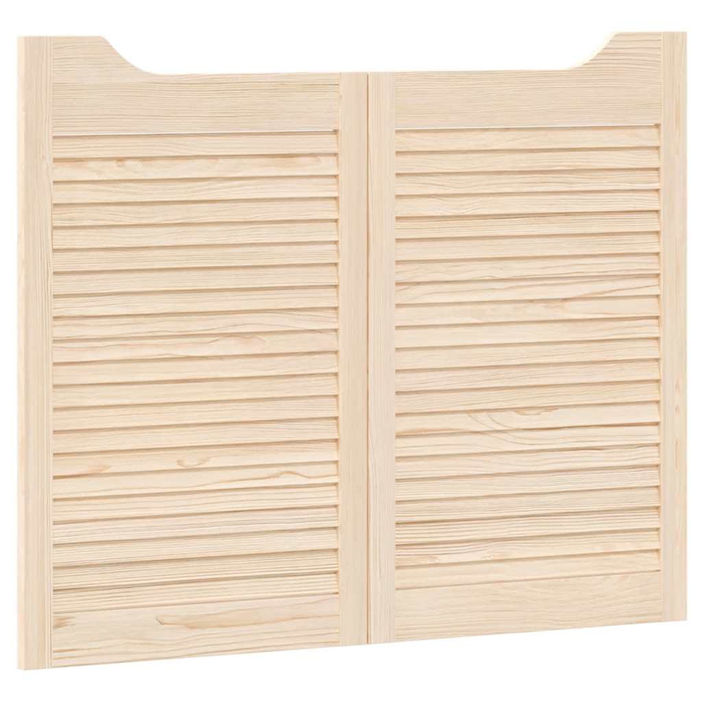 Porte a Battente 1-Paio Design a Lamelle 80x100cm Legno di Pino