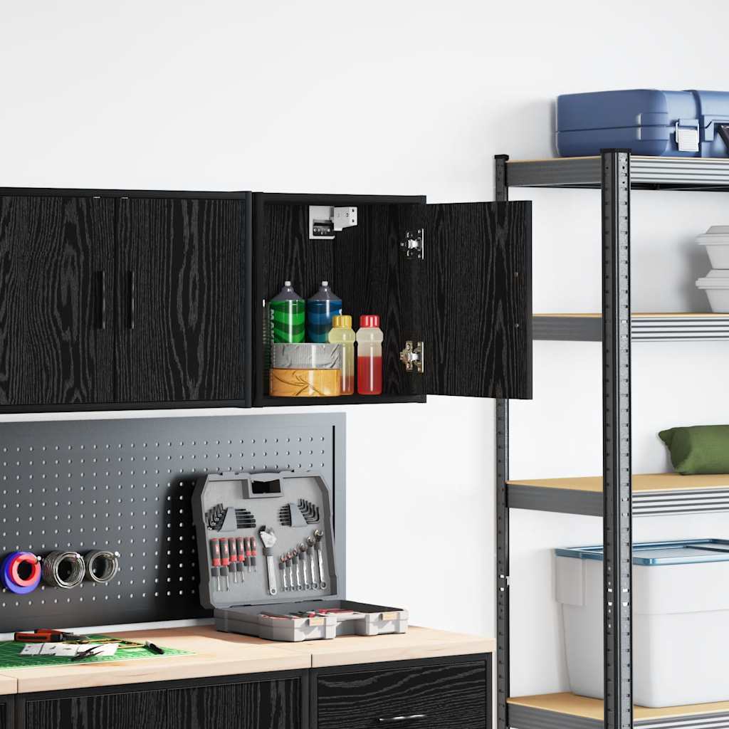 Pensile per Garage Nero in Legno Multistrato