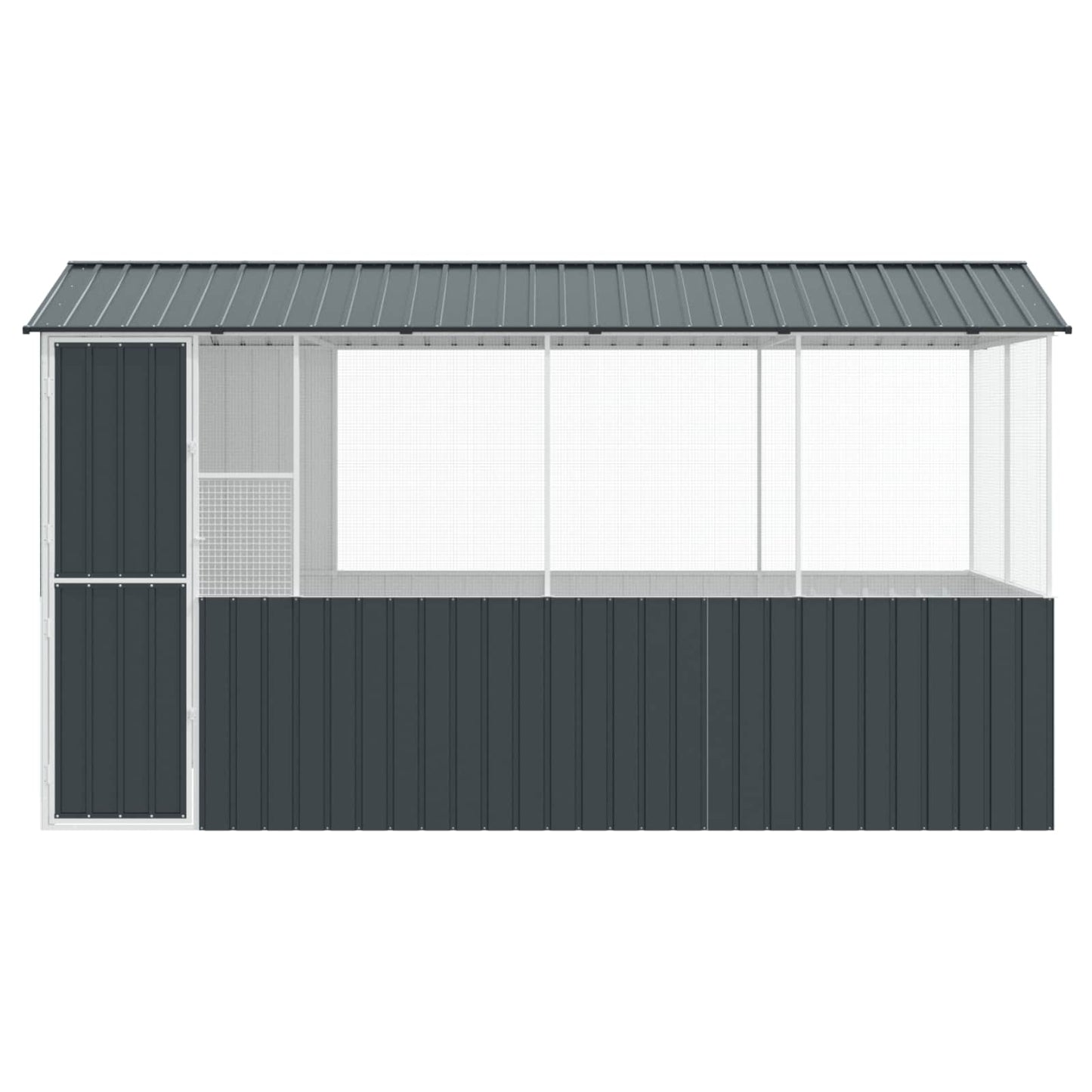 Gabbia per uccelli Antracite 410 x 210 x 230 cm Acciaio zincato