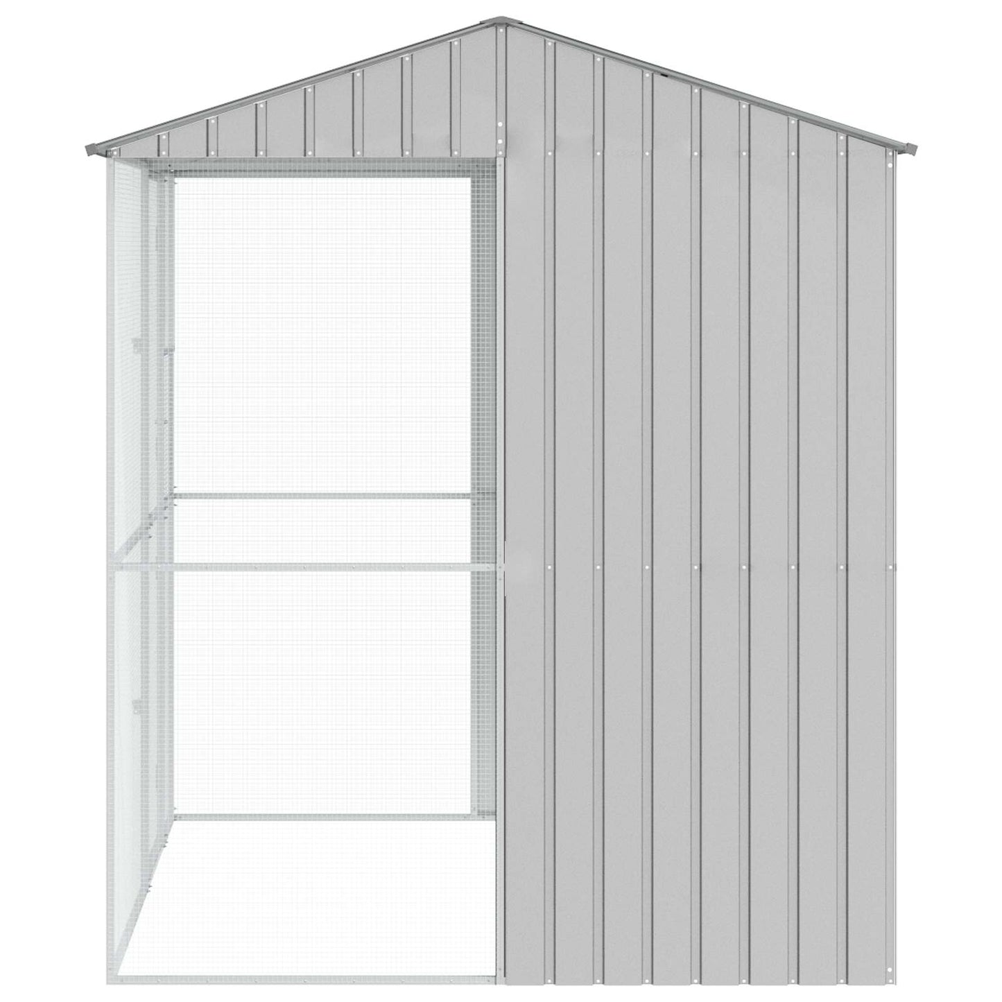 Gabbia per uccelli Grigio 215 x 210 x 247 cm Acciaio zincato