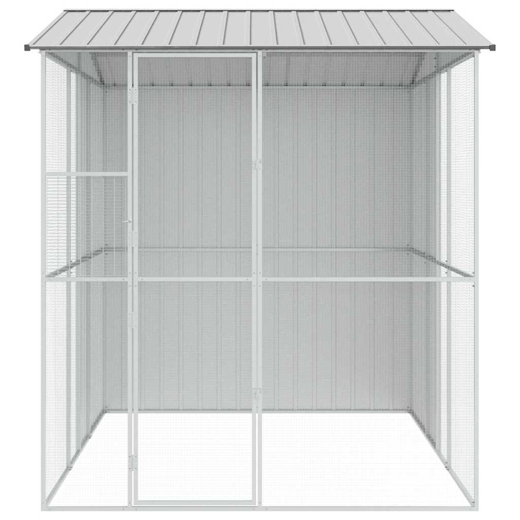 Gabbia per uccelli Grigio 215 x 310 x 247 cm Acciaio zincato