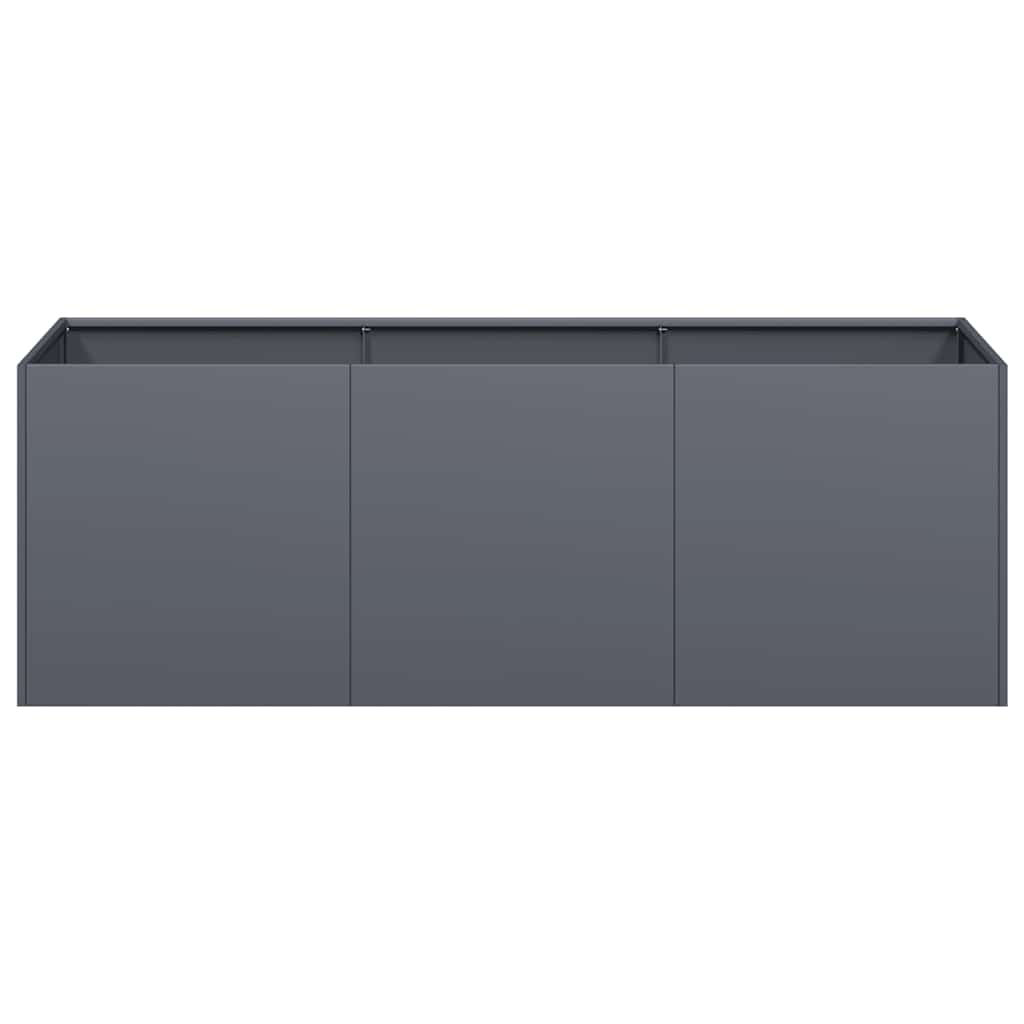 Fioriera Antracite 120x40x40 cm in Acciaio Laminato a Freddo