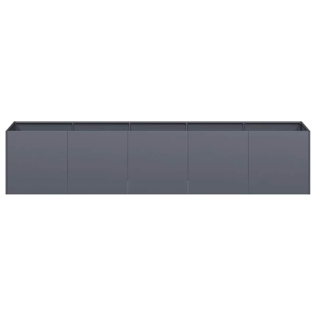 Fioriera Antracite 200x40x40 cm in Acciaio Laminato a Freddo